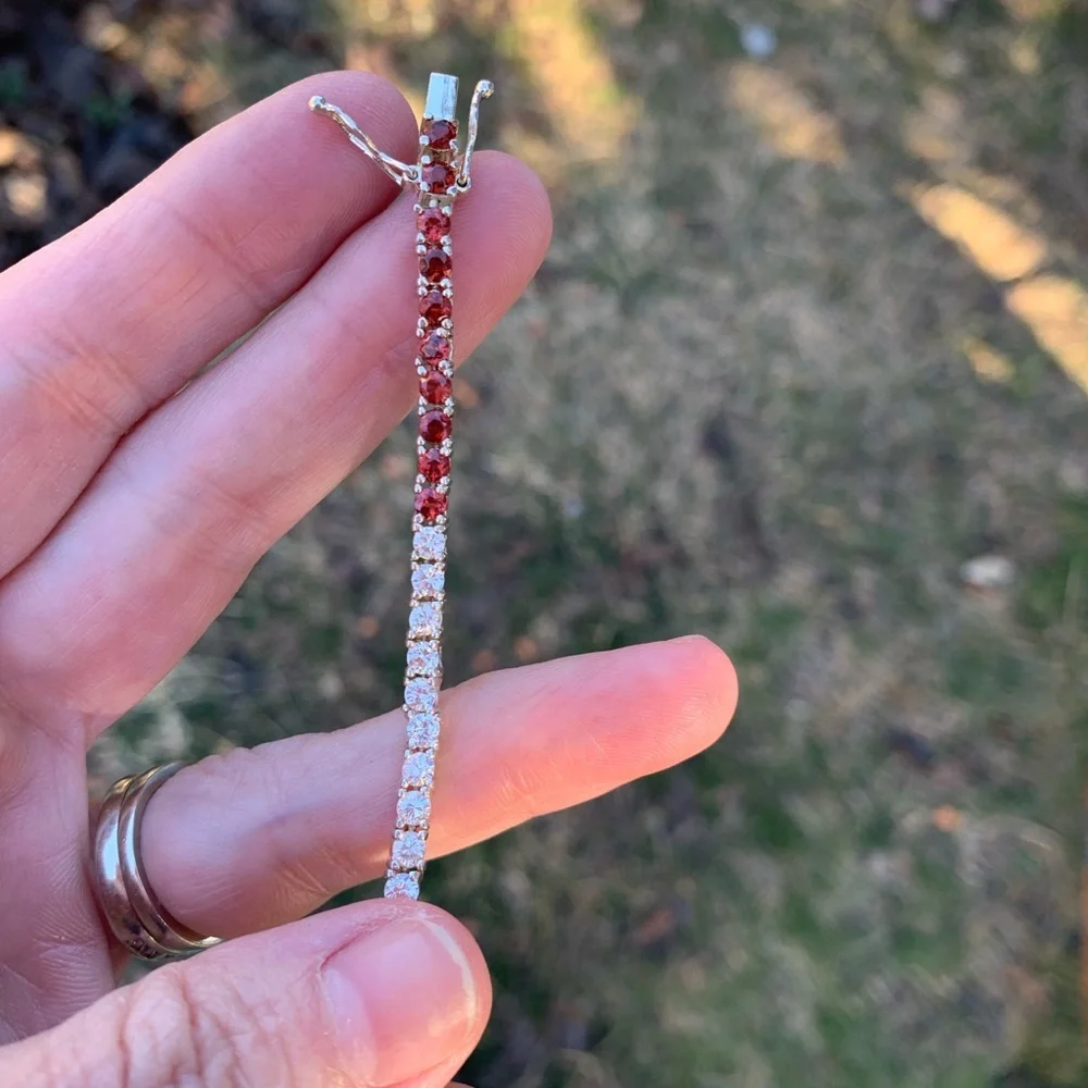 Sterling Silver Multi Colored Gemstone Bracelet - Picture 4 of 8